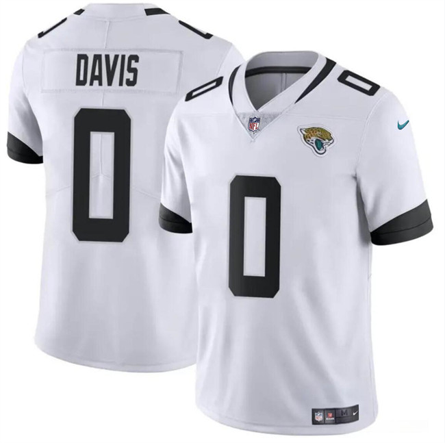 Men's White Jacksonville Jaguars #0 Gabe Davis Vapor Untouchable Limited Stitched Jersey